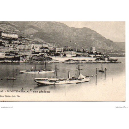 Monaco - Monte Carlo - Vue Générale - Dos non Divisé