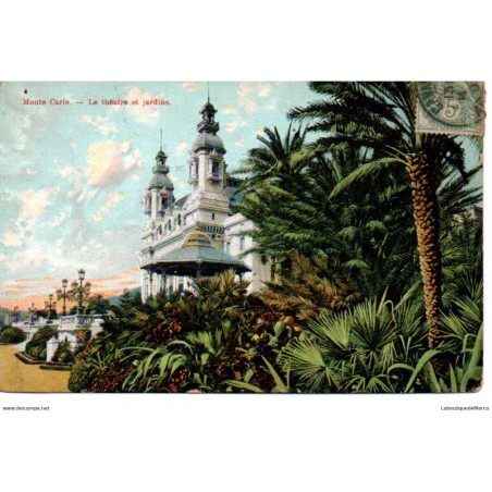 Monaco - Monte Carlo - Le Théâtre et Jardins - Dos Divisé