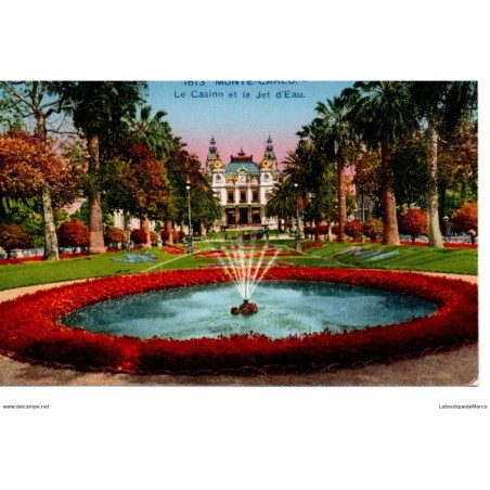 Monaco - Monte Carlo - Le Casino et le Jet d'Eau - Dos Divisé