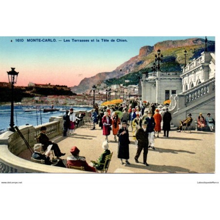 Monaco - Monte Carlo - Les Terrasses et la Tête de Chien - Dos Divisé