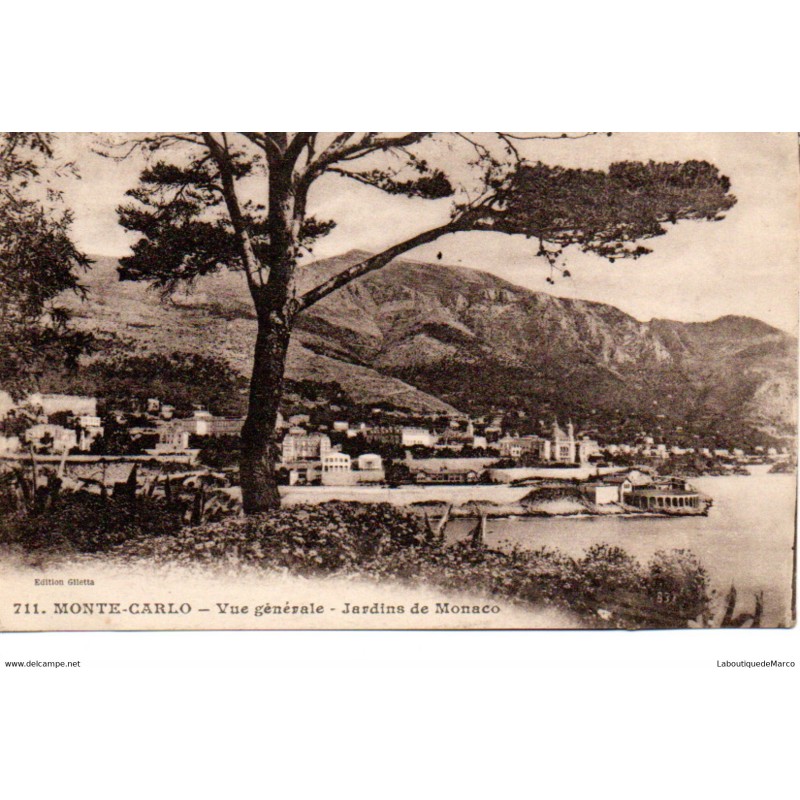 Monaco - Monte Carlo - Vue Générale - Dos Divisé