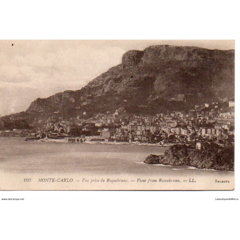 Monaco - Monte Carlo - Vue Générale - Dos Divisé