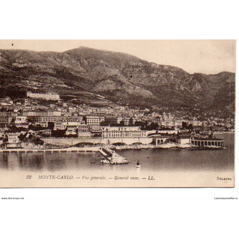 Monaco - Monte Carlo - Vue Générale - Dos Divisé