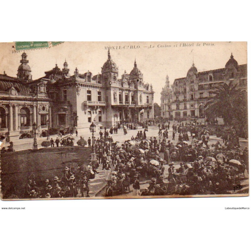Monaco - Monte Carlo - Le Casino et l'Hôtel de Paris - Dos Divisé