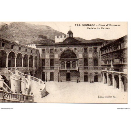 Monaco - Cour d'Honneur - Palais du Prince - Dos Divisé