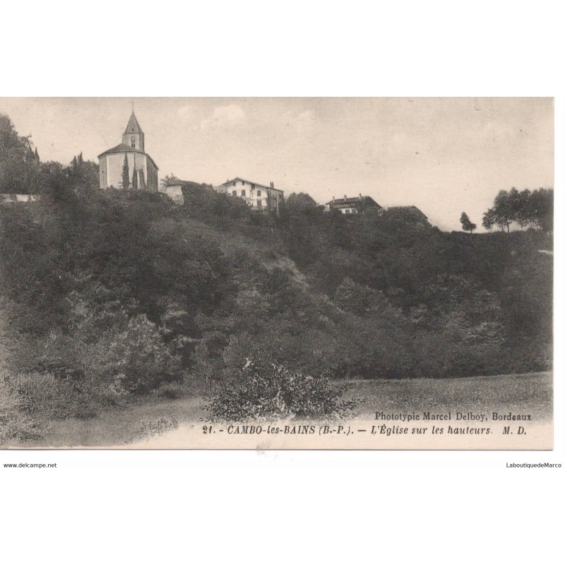 64 - Cambo-les-Bains - L'Eglise sur les Hauteurs - Dos Divisé