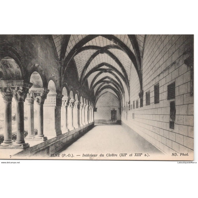 66 - Elne - Intérieur du Cloître - Dos Divisé