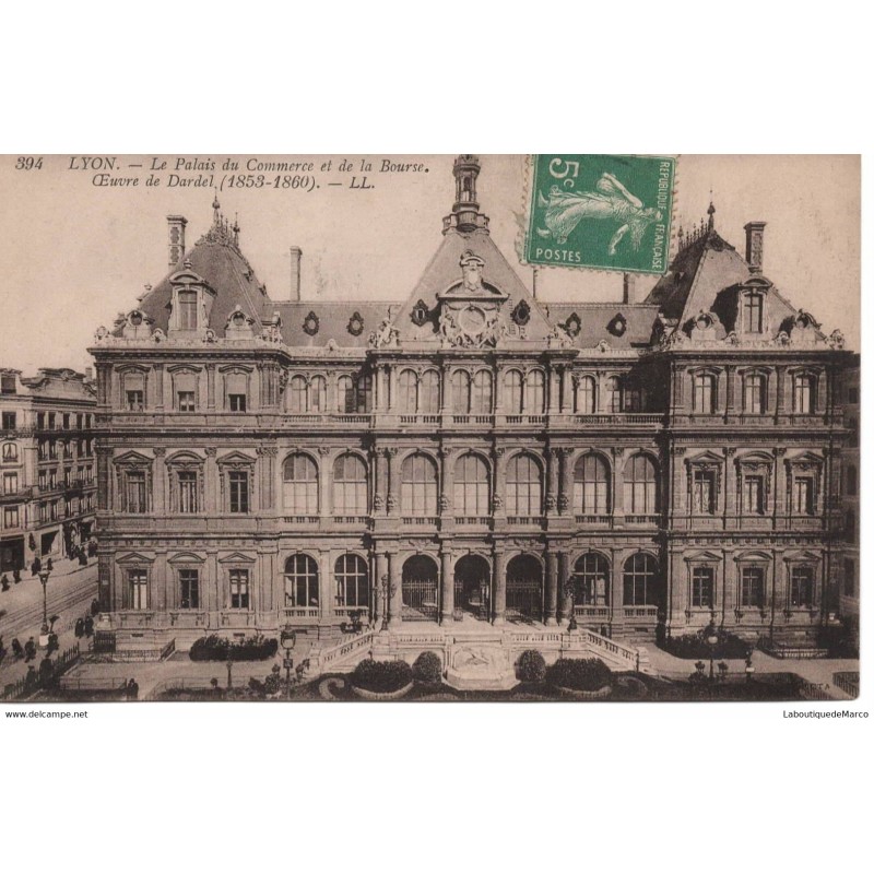 69 - LYON - Le Palais du Commerce et de la Bourse - Dos Divisé - Vintage