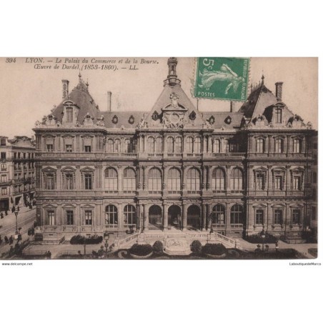 69 - LYON - Le Palais du Commerce et de la Bourse - Dos Divisé - Vintage