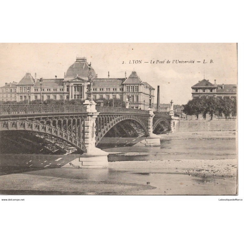 69 - Lyon - Le Pont de l'Université - Dos Divisé - Vintage