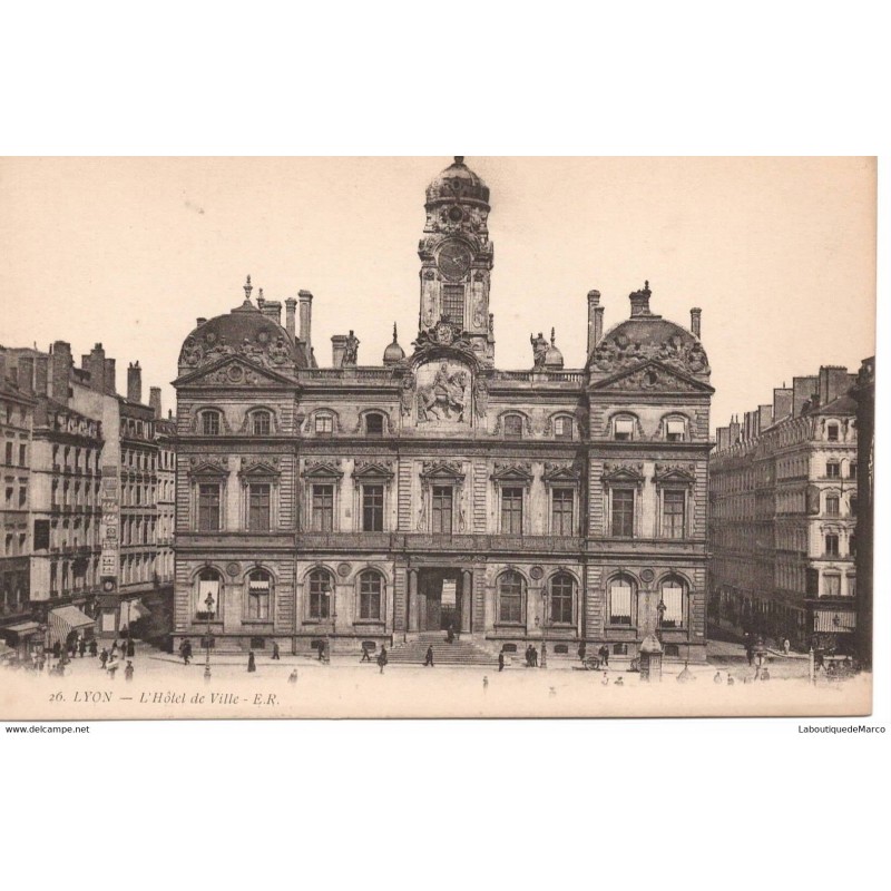 69 - Lyon - L'Hôtel de Ville - Dos Divisé - Vintage