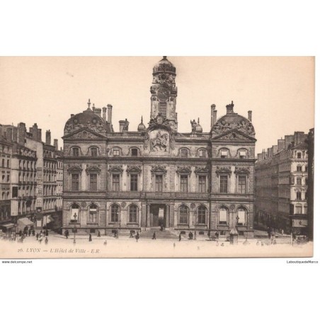 69 - Lyon - L'Hôtel de Ville - Dos Divisé - Vintage