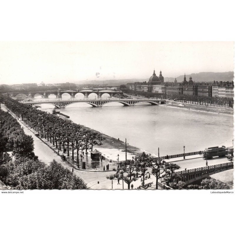 69 - Lyon - Perspective des Ponts sur le Rhône - Dos Divisé