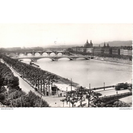 69 - Lyon - Perspective des Ponts sur le Rhône - Dos Divisé