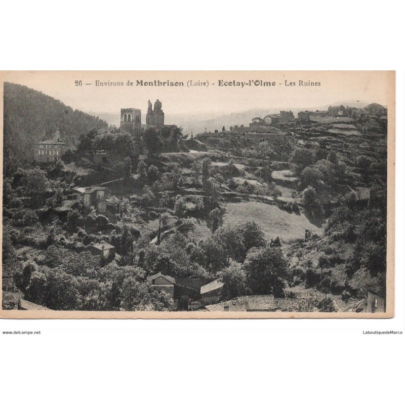 42 - Ecotay-l'Olme - Les Ruines - Dos Divisé