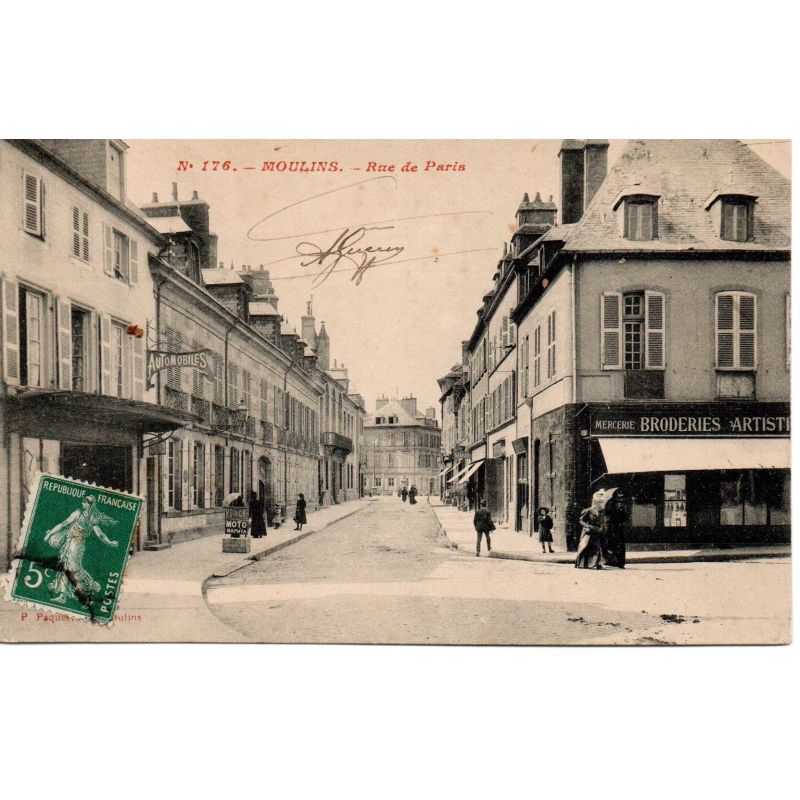 03 - Moulins - Rue de Paris - Dos Divisé