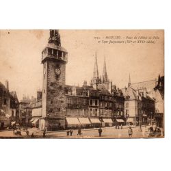 03 - Moulins - Place de l'Hôtel de Ville - Dos Divisé- 