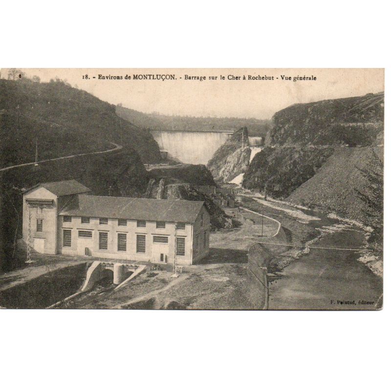 03 - Montluçon - Barrage sur le Cher - Vue Générale - Dos Divisé