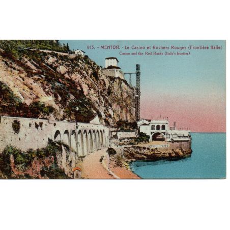 06 - Menton - Le Casino et le Rochers Rouges - Dos Divisé 06 - Menton - Le Casino et le Rochers Rouges - Dos Divisé