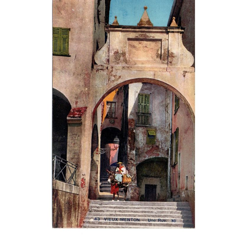 06 - Vieux Menton - Une Rue - Dos Divisé