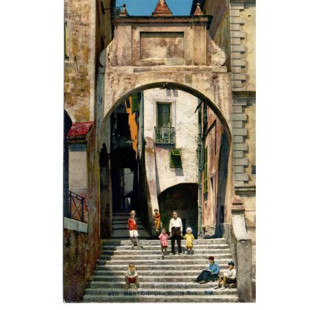 06 - Menton - Une Vieille Rue - Dos Divisé