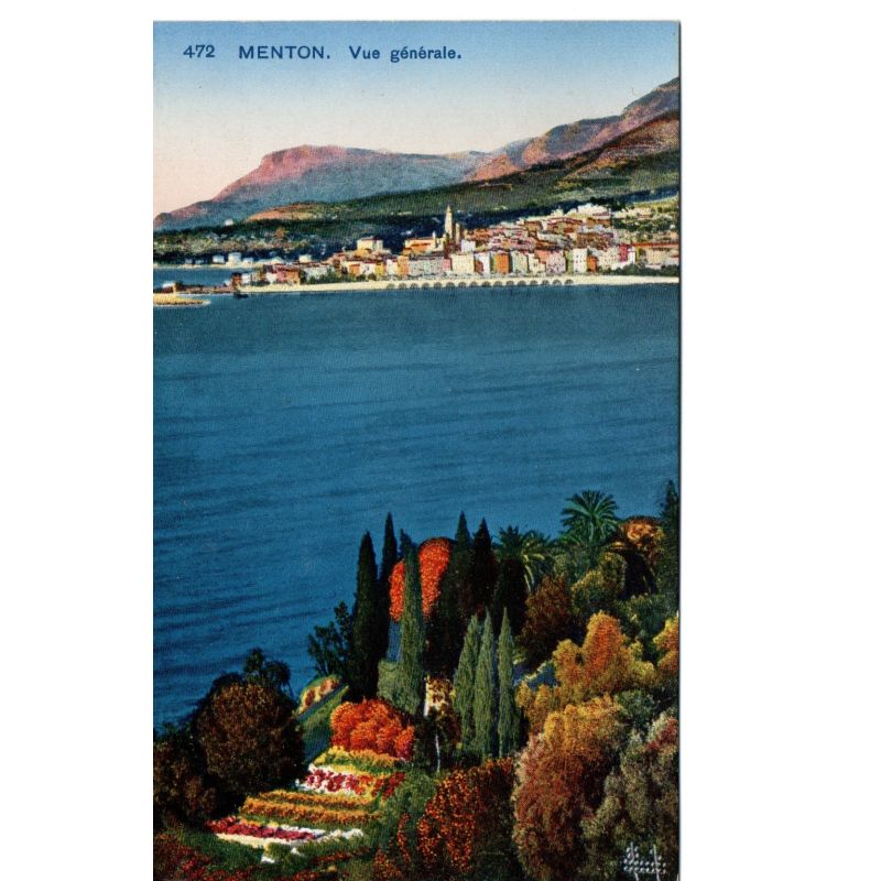 06 - Menton - Vue Générale - Dos Divisé