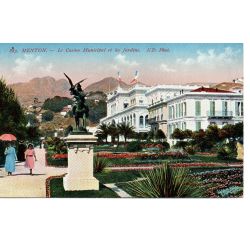 06 - Menton - Le Casino Municipal et les Jardins - Dos Divisé