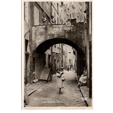 06 - Menton - Une Vieille Rue - Dos Divisé