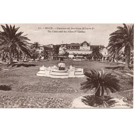 06 - Nice - Casino et Jardins Albert 1er - Dos Divisé