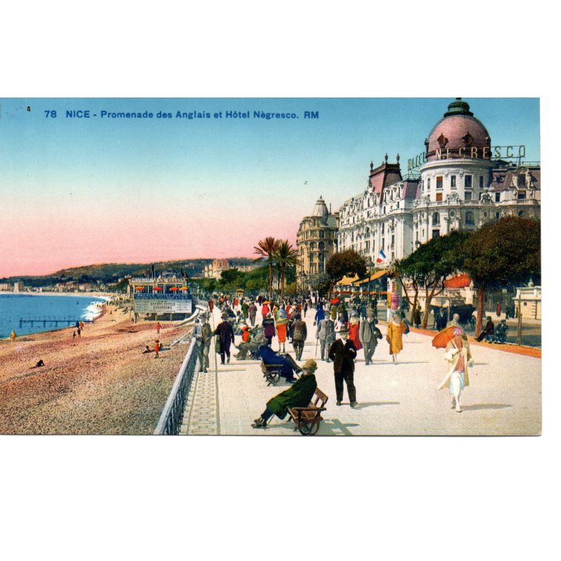 06 - Nice - Promenade des Anglais et Hôtel Nègresco - Dos Divisé