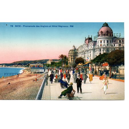 06 - Nice - Promenade des Anglais et Hôtel Nègresco - Dos Divisé 06 - Nice - Promenade des Anglais et Hôtel Nègresco - Dos Divisé