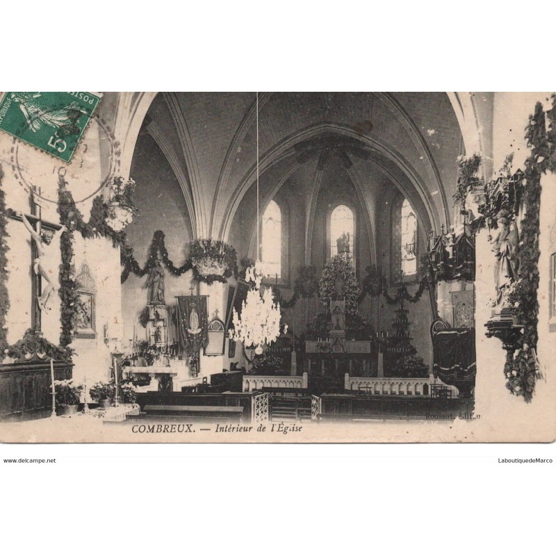 45 - Combreux - Intérieur de l'Eglise - Dos Divisé