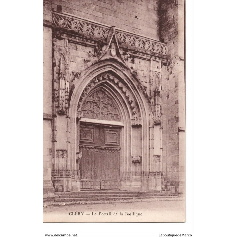 45 - Cléry - Le Portail de la Basilique - Dos Divisé