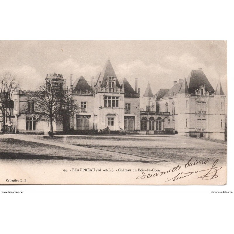 49 - Beaupréau - Château du Bois-du-Coin - Dos non Divisé