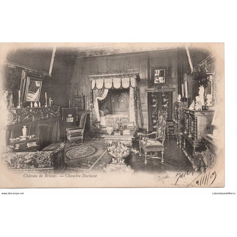 49 - Château de Brissac - Chambre Duchesse - Dos Divisé