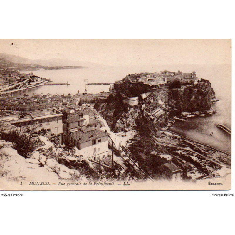 Monaco - Vue Générale de la Principauté - Dos Divisé