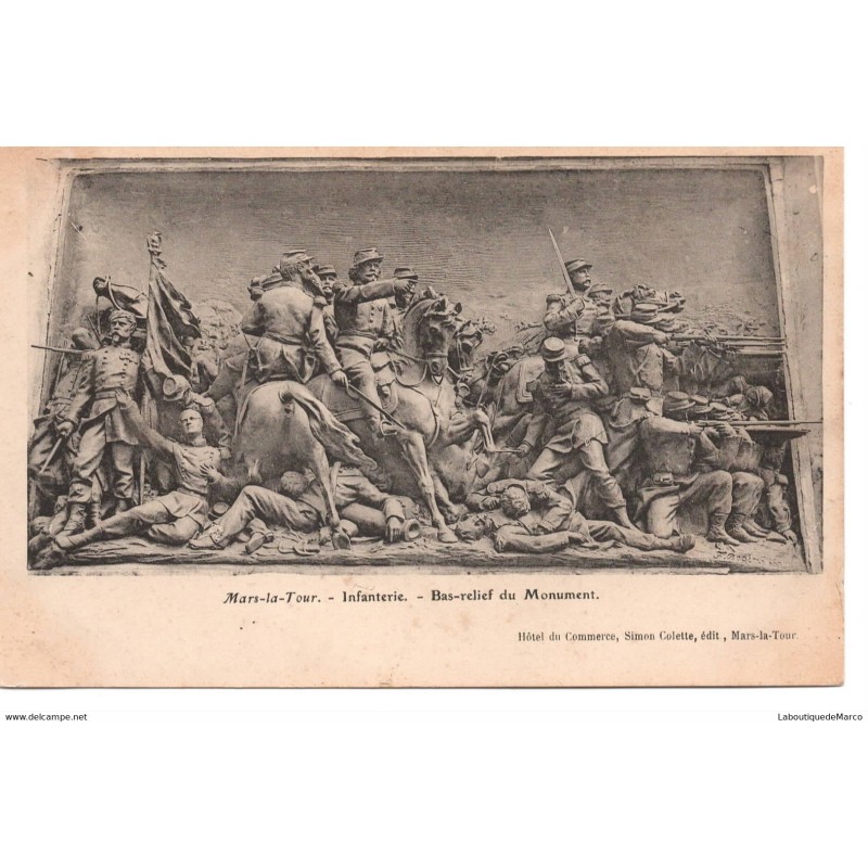 54 - Mars-la-Tour - Bas-relief du Monument - Dos Divisé