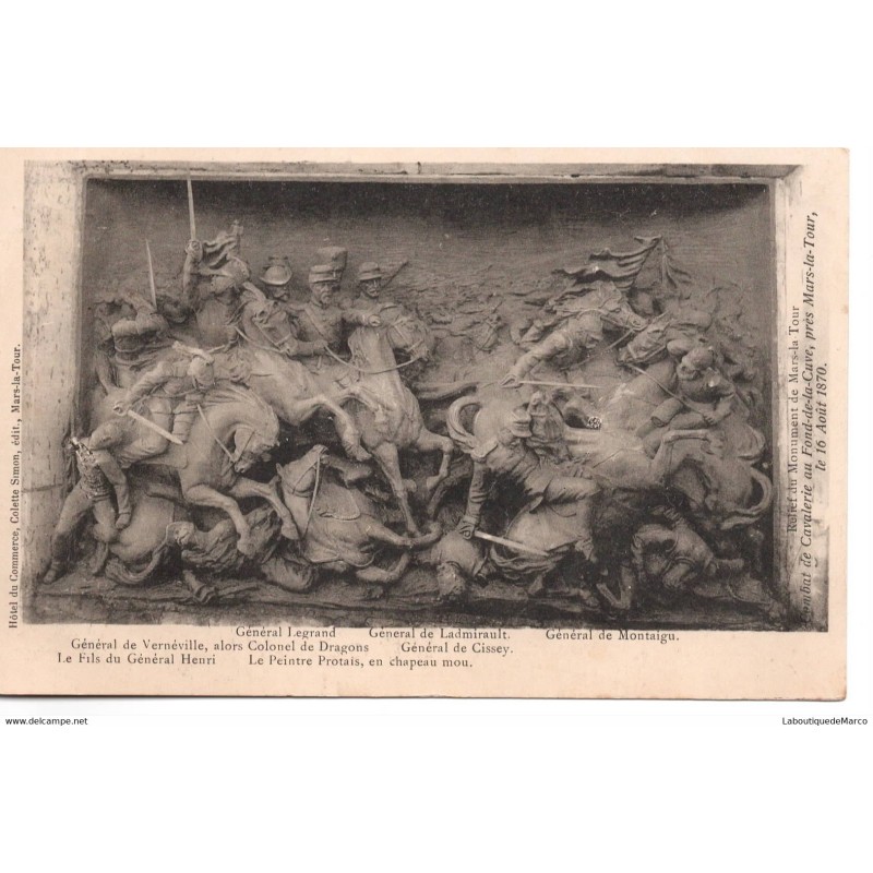54 - Relief du Monument de Mars-la-Tour - Dos Divisé