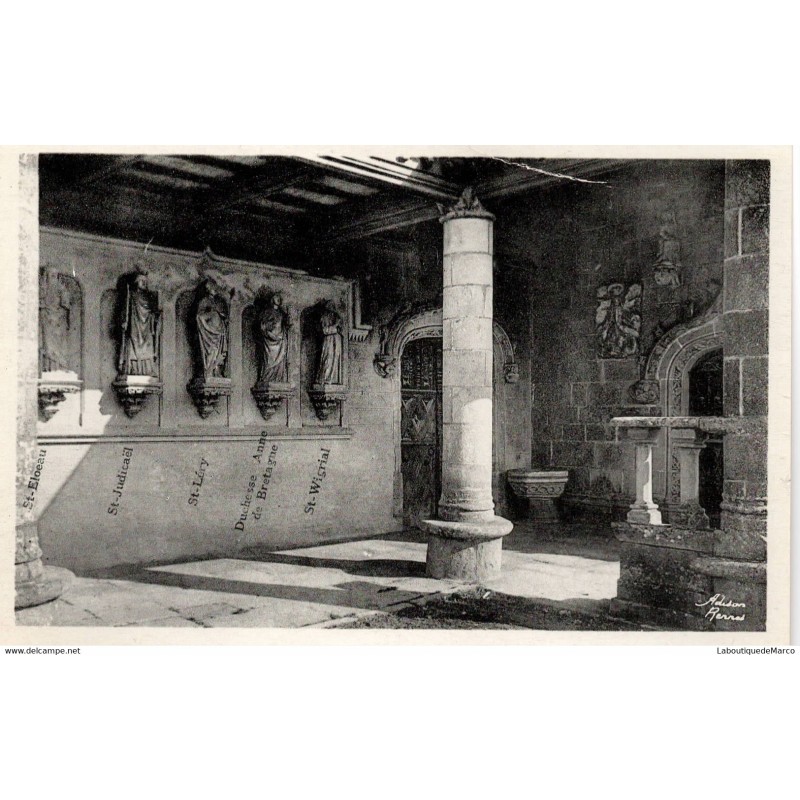 56 - St-Léry - Le Porche de l'Eglise - Dos Divisé