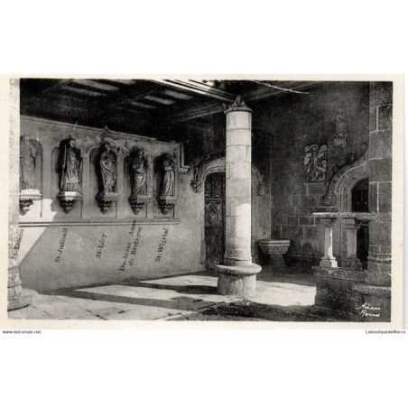 56 - St-Léry - Le Porche de l'Eglise - Dos Divisé