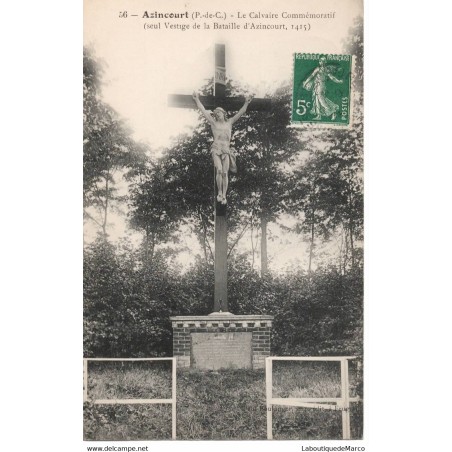 62 - Azincourt - Le Calvaire Commémoratif - Dos Divisé - Vintage