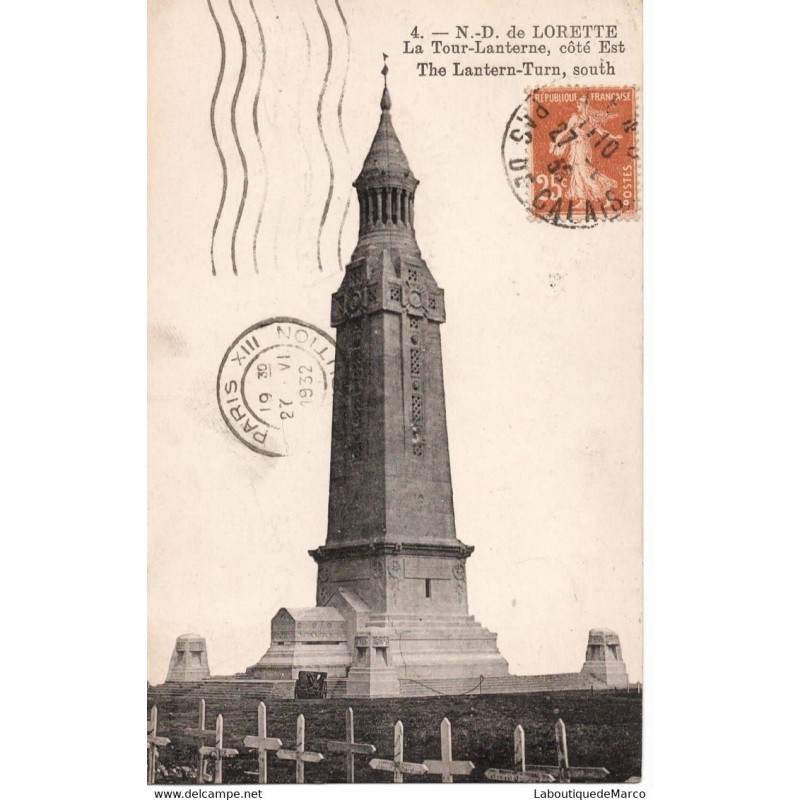 62 - Lorette - La Tour-Lanterne - Dos Divisé - Vintage