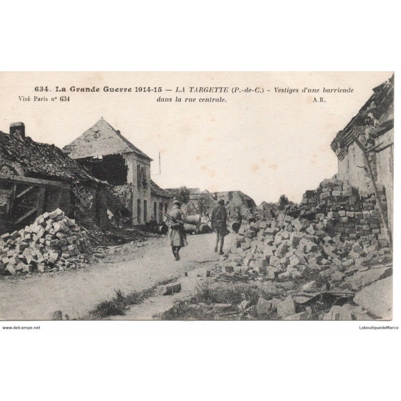 62 - La Targette - Vestiges d'une barricade - Dos Divisé