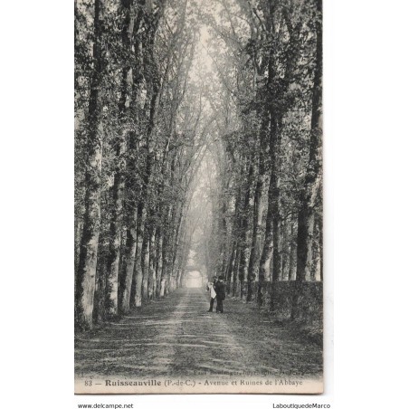 62 - Ruisseauville - Avenue et Ruines de l'Abbaye - Dos Divisé