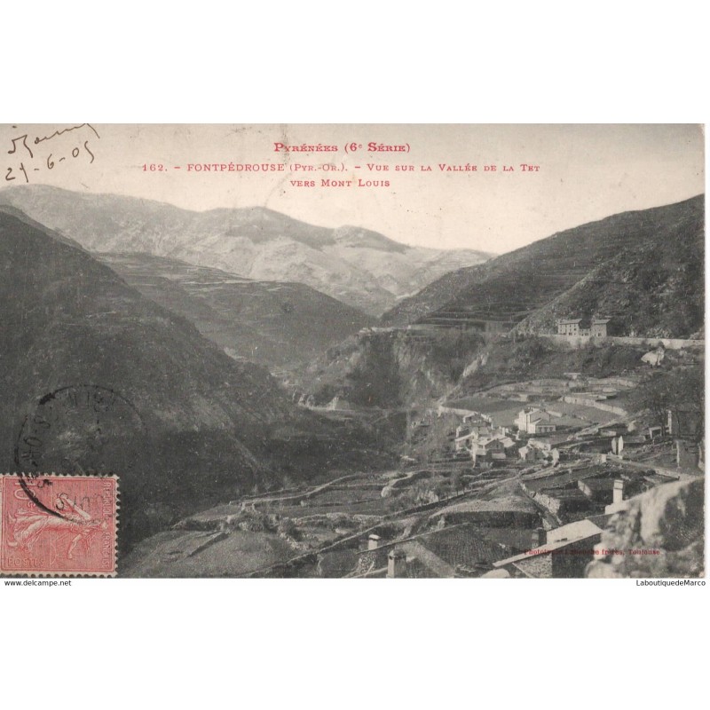 66 - Fontpédrouse - Vue sur la Vallée de la Tête - Dos Divisé