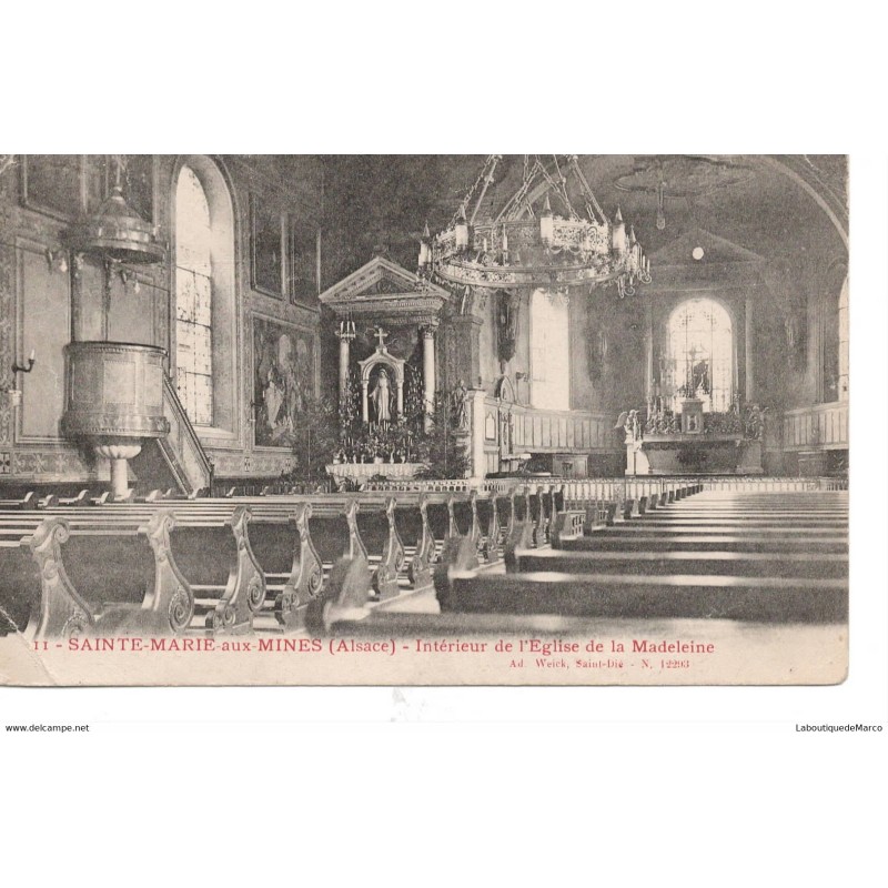 67 - Sainte-Marie-aux-Mines - intérieur de l'Eglise - Dos Divisé