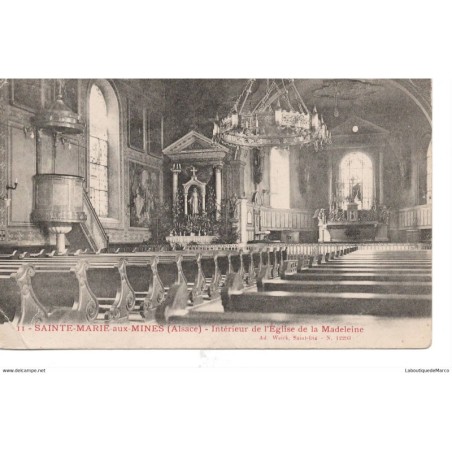 67 - Sainte-Marie-aux-Mines - intérieur de l'Eglise - Dos Divisé