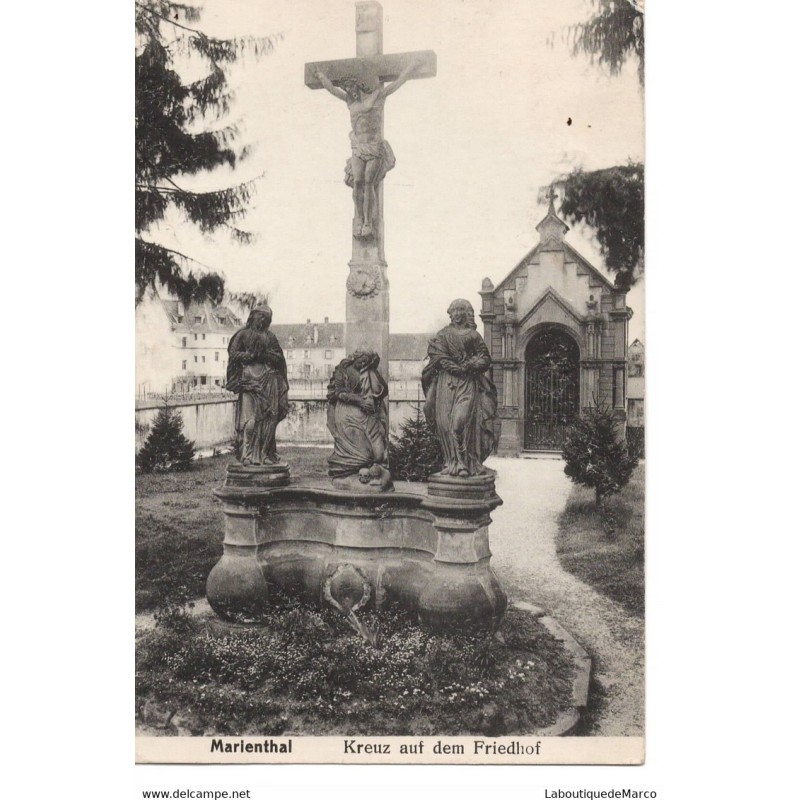 67 - Marienthal - Croix au Cimetière - Dos Divisé