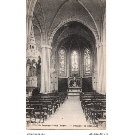 72 - Bessé-sur-Braye - Intérieur de l'Eglise - Dos Divisé