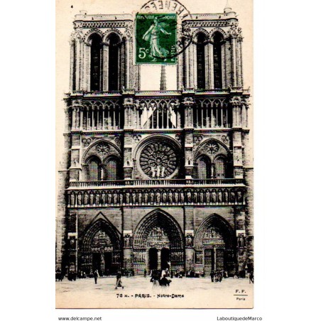 75 - Paris - Notre-Dame de Paris - Dos Divisé